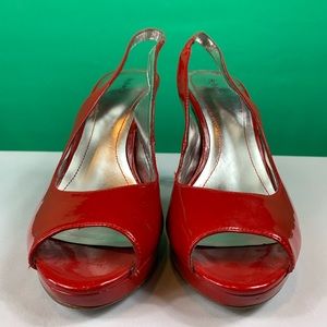 Style & Co Red Faith Patent Slingback Pumps 9.5 M